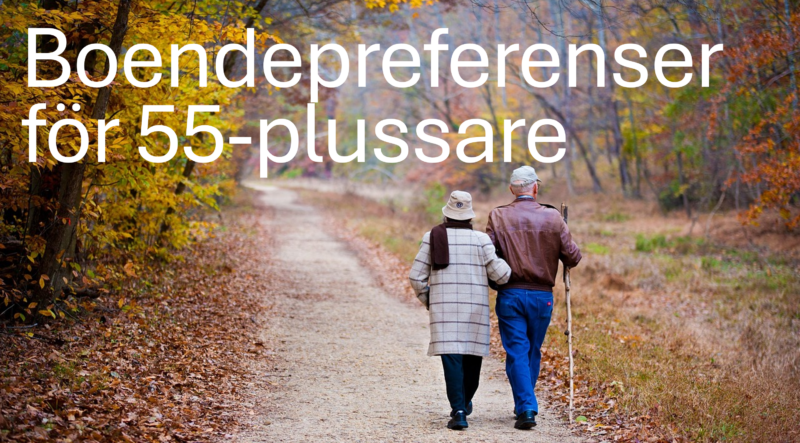 Rapportomslag 55-plussarnas boendepreferenser